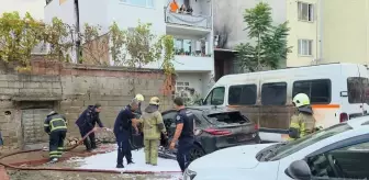 İnegöl'de Otoparkta Yangın: 3 Araç Hasar Gördü