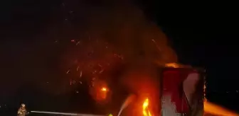İstanbul-İzmir Otoyolu'nda Kamyon Yangını