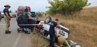 İnegöl'de Şarampole Devrilen Otomobildeki Sürücü Hayatını Kaybetti