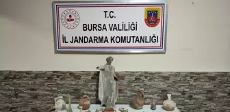 Bursa'da Tarihi Eser Operasyonu: 29 Obje ve Heykel Ele Geçirildi
