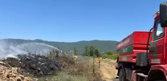 Çanakkale'de Kereste İşletmesinde Yangın Çıktı