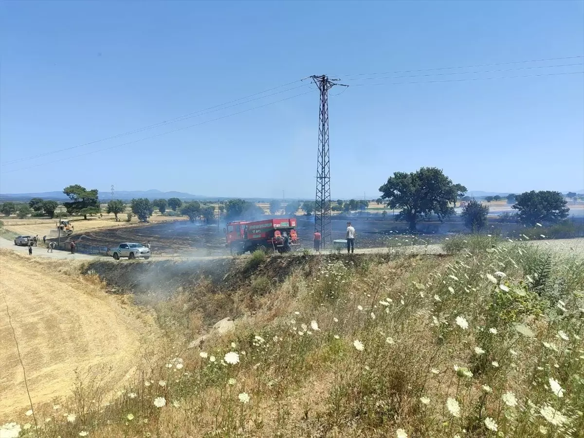 Çanakkale'de Zirai Alan Yangını Kontrol Altına Alındı