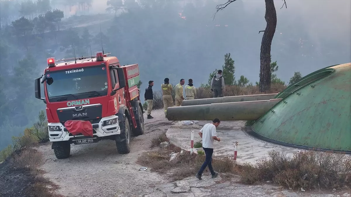 Çanakkale'deki Orman Yangınına Müdahale Devam Ediyor