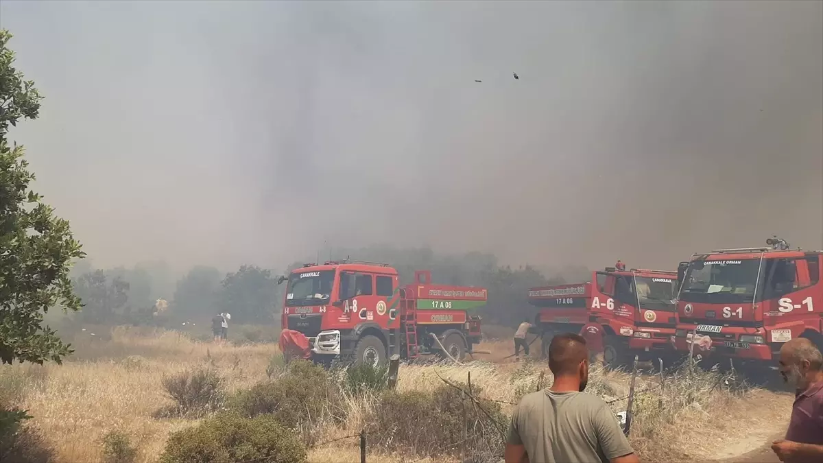 Çanakkale'deki Tarım Arazisinde Yangın: Hava ve Kara Müdahalesi Başlatıldı