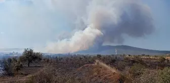 Çanakkale'de Tarım Arazisinde Yangın Çıktı