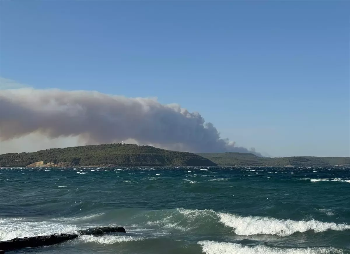 Çanakkale'de Orman Yangınına Müdahale Devam Ediyor