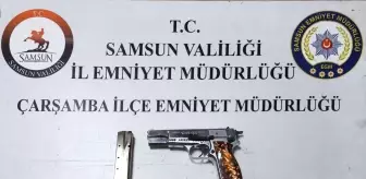 Samsun'da Ruhsatsız Tabanca Ele Geçirildi