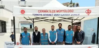 Çermik'te Kurban Bağış Standı Açıldı