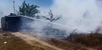 Ceyhan'da Boş Arazide Yangın Çıktı