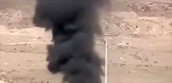 Cizre'de Akaryakıt Tankerinde Yangın Çıktı