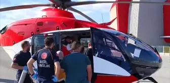 Çorum'da ambulans helikopter 8 aylık bebek için havalandı
