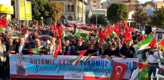 Çorum'da Filistin ve Küresel Sumud Filosu'na Destek Yürüyüşü Düzenlendi