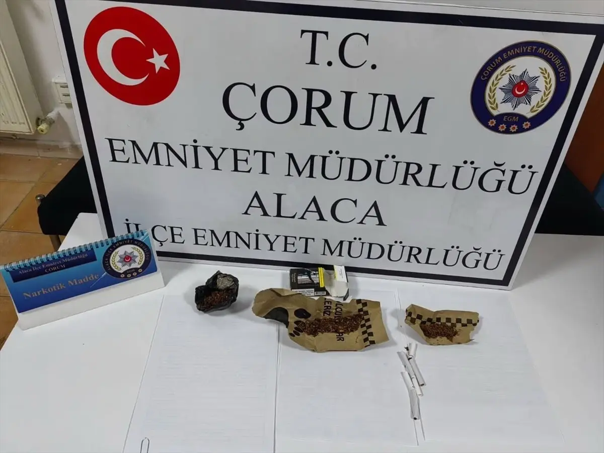 Çorum'un Alaca İlçesinde Uyuşturucu Ticareti Shenesi: 1 Tutuklama