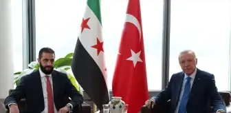 Cumhurbaşkanı Erdoğan, BM 80. Genel Kurulu için bulunduğu New York'taki Türkevi'nde Suriye Cumhurbaşkanı Şara ile bir araya geldi
