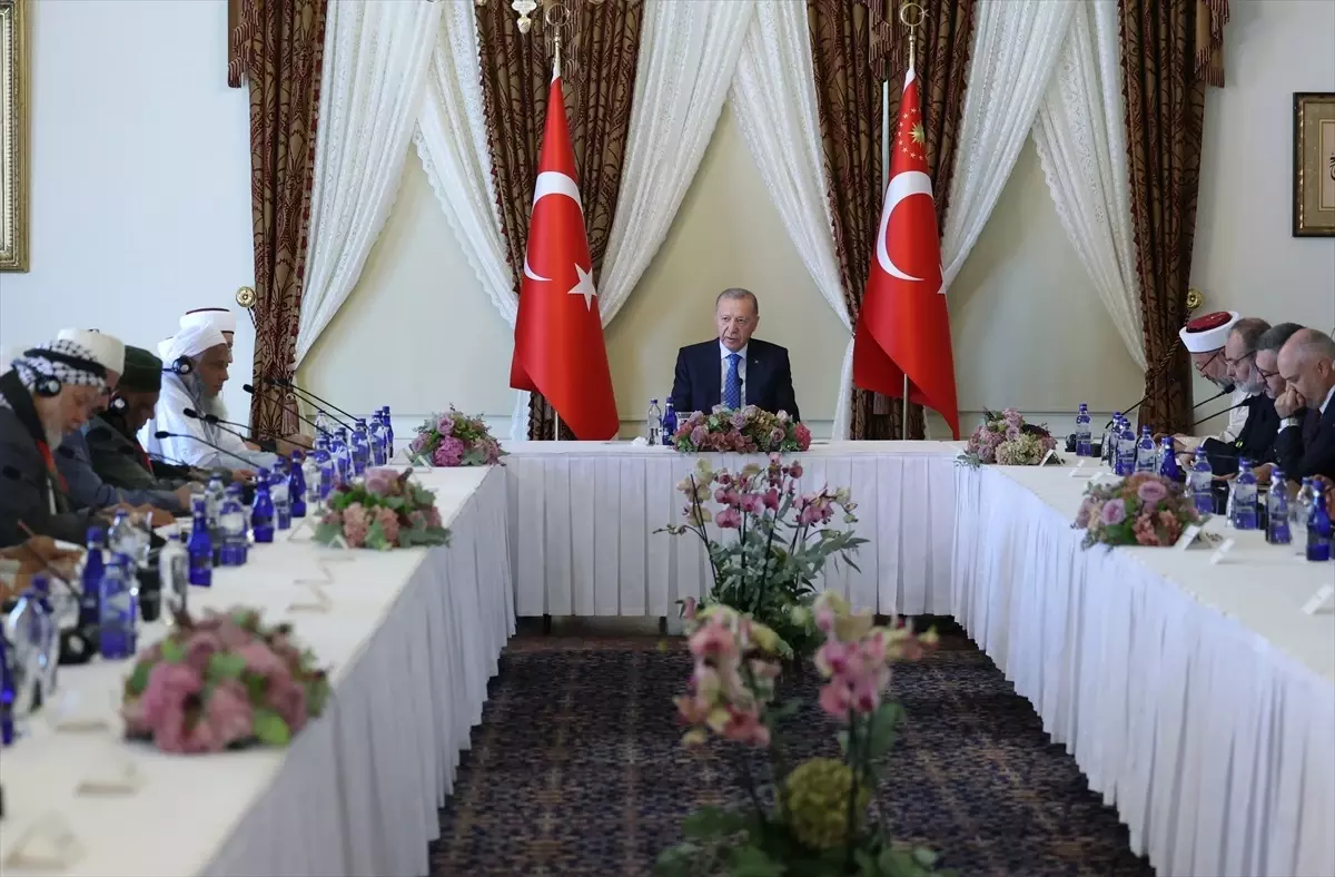 Cumhurbaşkanı Erdoğan, Dünya Müslüman Alimler Birliği heyetini kabul etti
