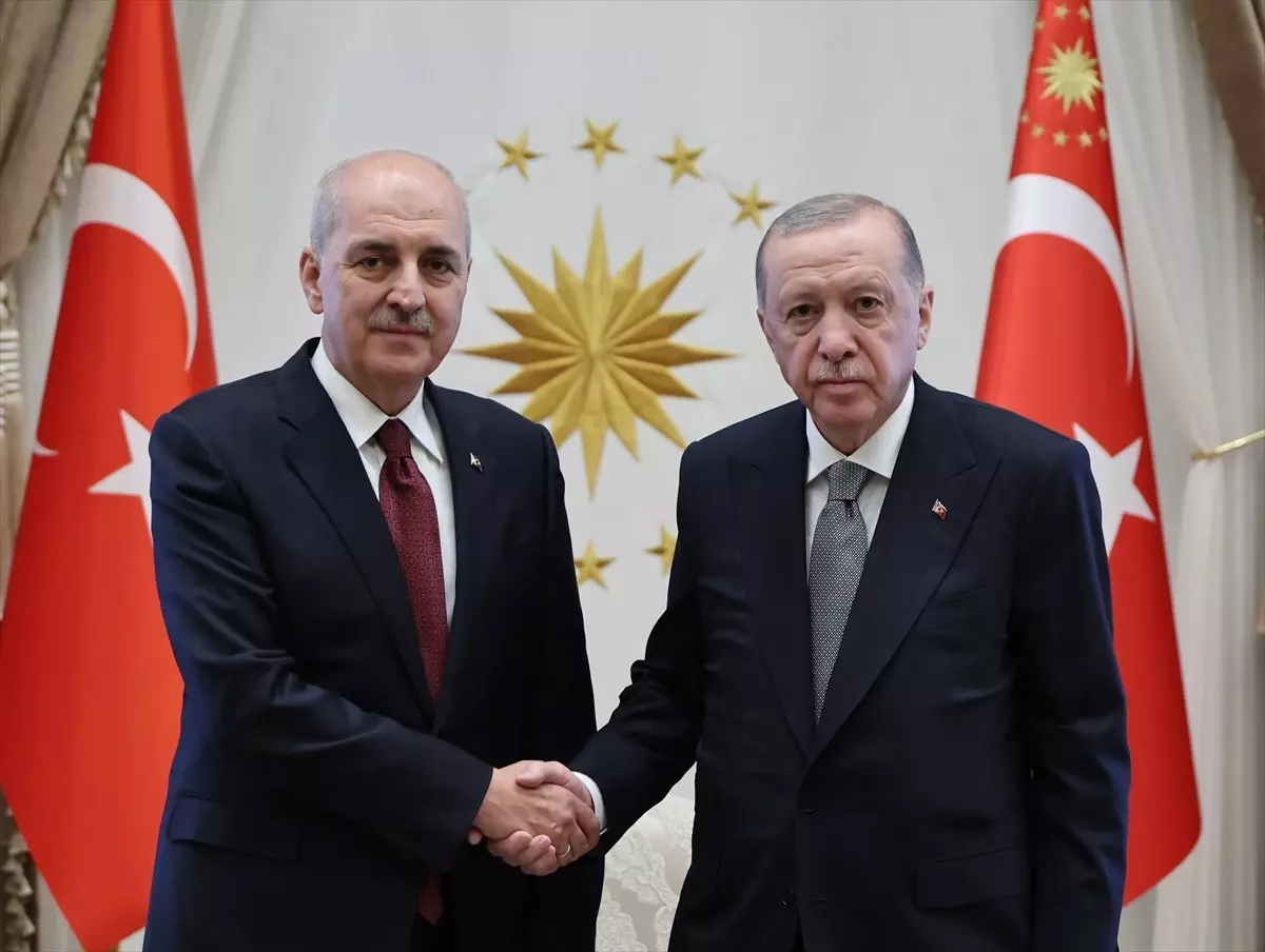 Cumhurbaşkanı Erdoğan, TBMM Başkanı Kurtulmuş'u kabul etti