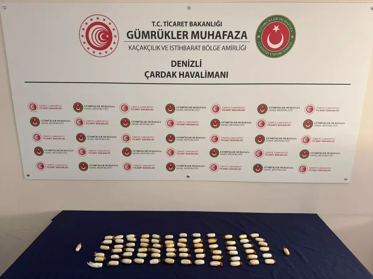 Denizli Havalimanı'nda 718 Gram Uyuşturucu Ele Geçirildi