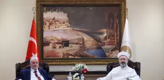 Diyanet İşleri Başkanı Ali Erbaş, Suriye Vakıflar Bakanı ile Görüştü