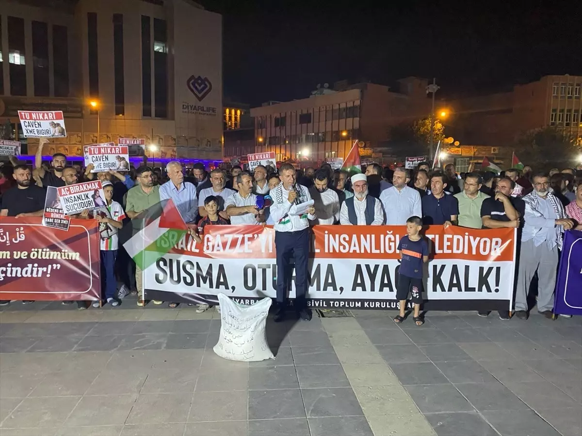 Diyarbakır'da Gazze'ye Destek Protestosu
