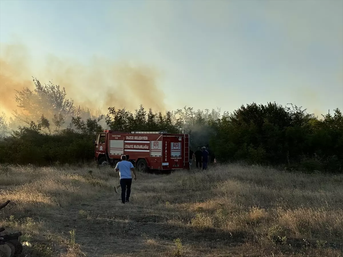 Düzce'de Kırsal Alanda Çıkan Yangın Kontrol Altına Alındı