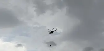 Edirne'nin Keşan ilçesinde orman yangınına havadan ve karadan müdahale