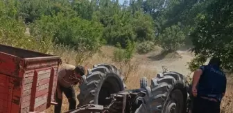 Traktör Devrildi, Sürücü Hayatını Kaybetti