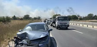 Edirne'de Anız Yangınlarıyla Mücadele Devam Ediyor