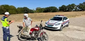 Edirne'de Motosiklet Denetimi: 3 Sürücüye Ceza