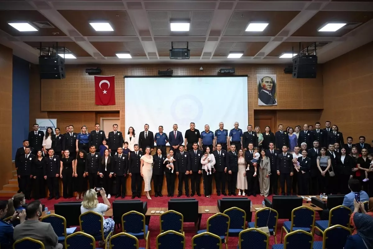 Edirne'de rütbe terfi töreni düzenlendi