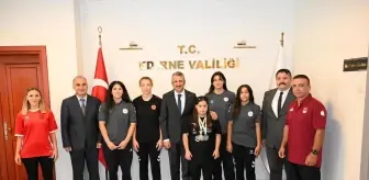 Edirne Valisi, Başarı Elde Eden Milli Sporcuları Kabul Etti
