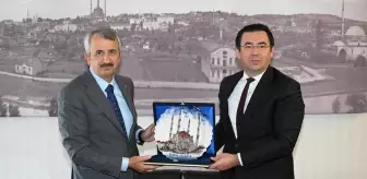 Edirne Valisi Yunus Sezer, Başsavcı Tuğan Sarıca'yı Ziyaret Etti