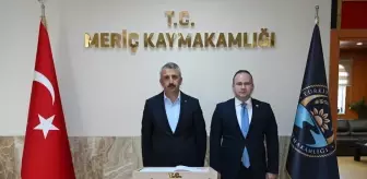 Edirne Valisi Yunus Sezer'den Meriç Kaymakamı Güvenç'e Ziyaret