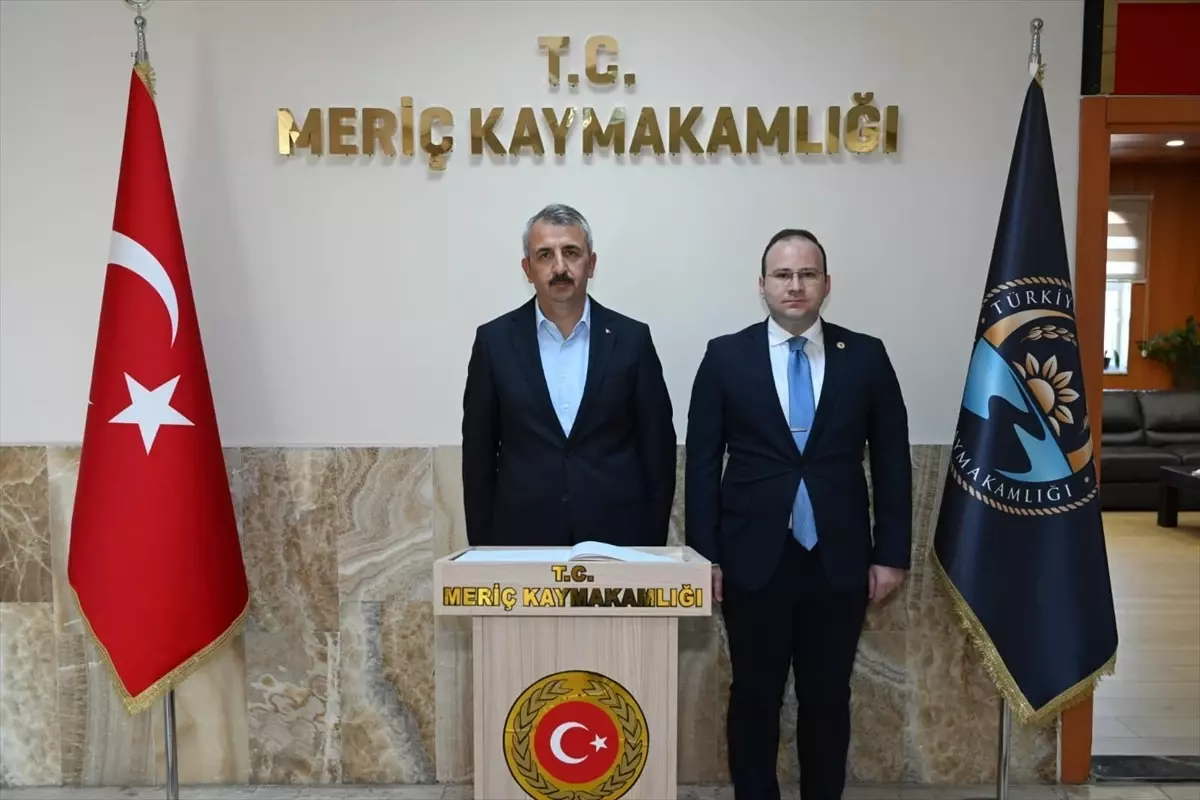 Edirne Valisi Yunus Sezer'den Meriç Kaymakamı Güvenç'e Ziyaret