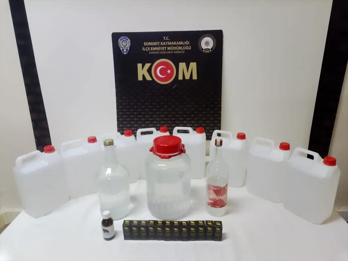 Balıkesir'de Sahte İçki Operasyonu: 40 Litre Etil Alkol Ele Geçirildi