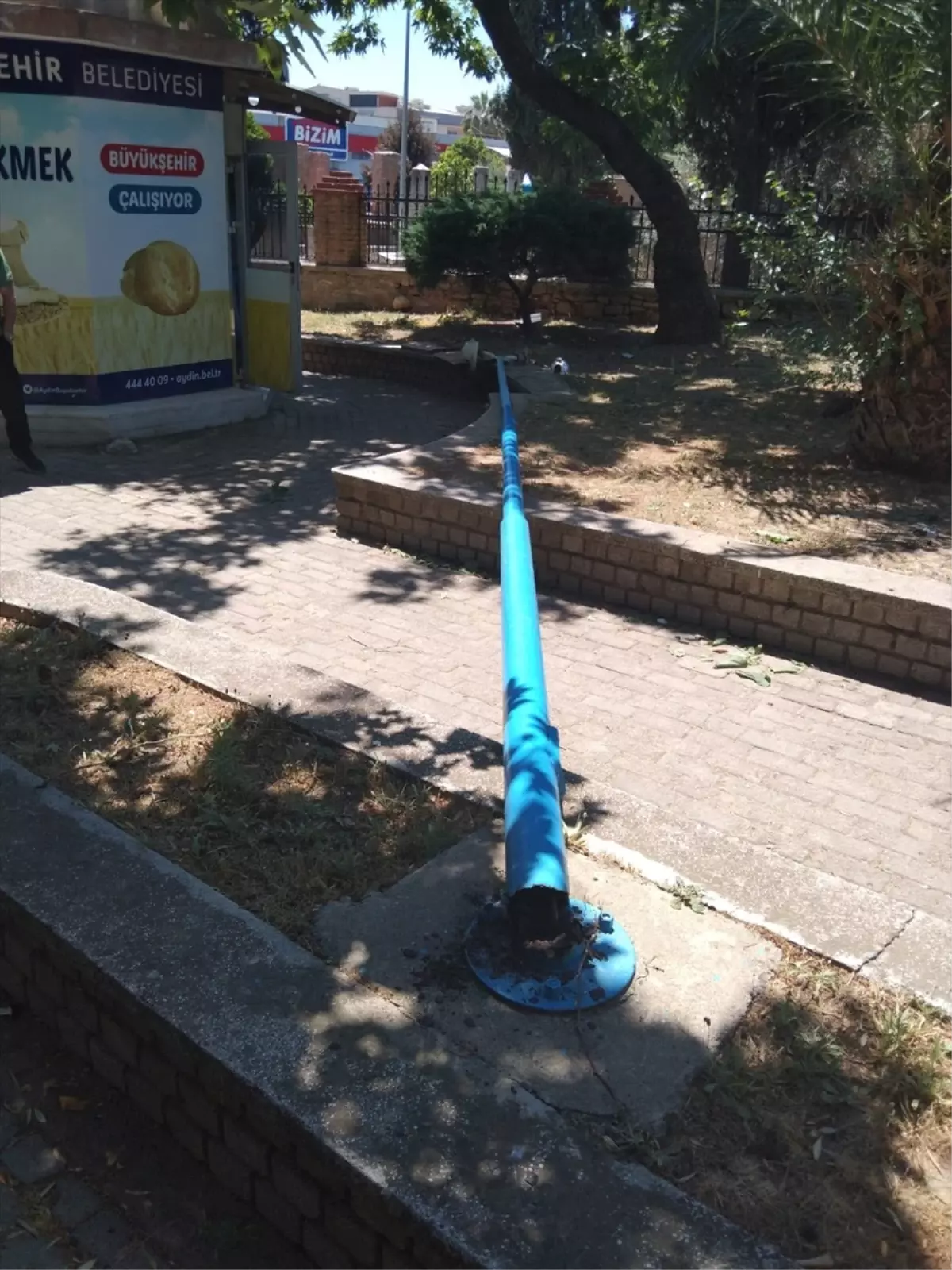Aydın'da Aydınlatma Direği Devrildi: 2 Yaralı