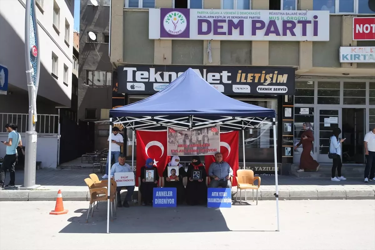 Muş'ta Aileler PKK'ya Karşı Eylemde