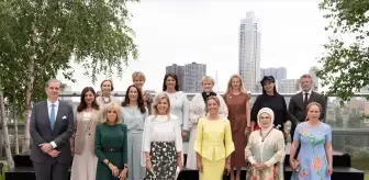 Emine Erdoğan, Hollanda Kraliçesi Cerruti'nin ev sahipliğinde lider eşleriyle bir araya geldi