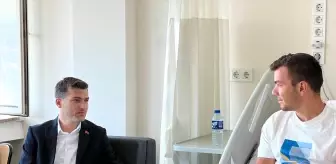 Erbaa Belediye Başkanı Karagöl'den yaralı Uzman Çavuş Ferhat Yurtalan'a ziyaret