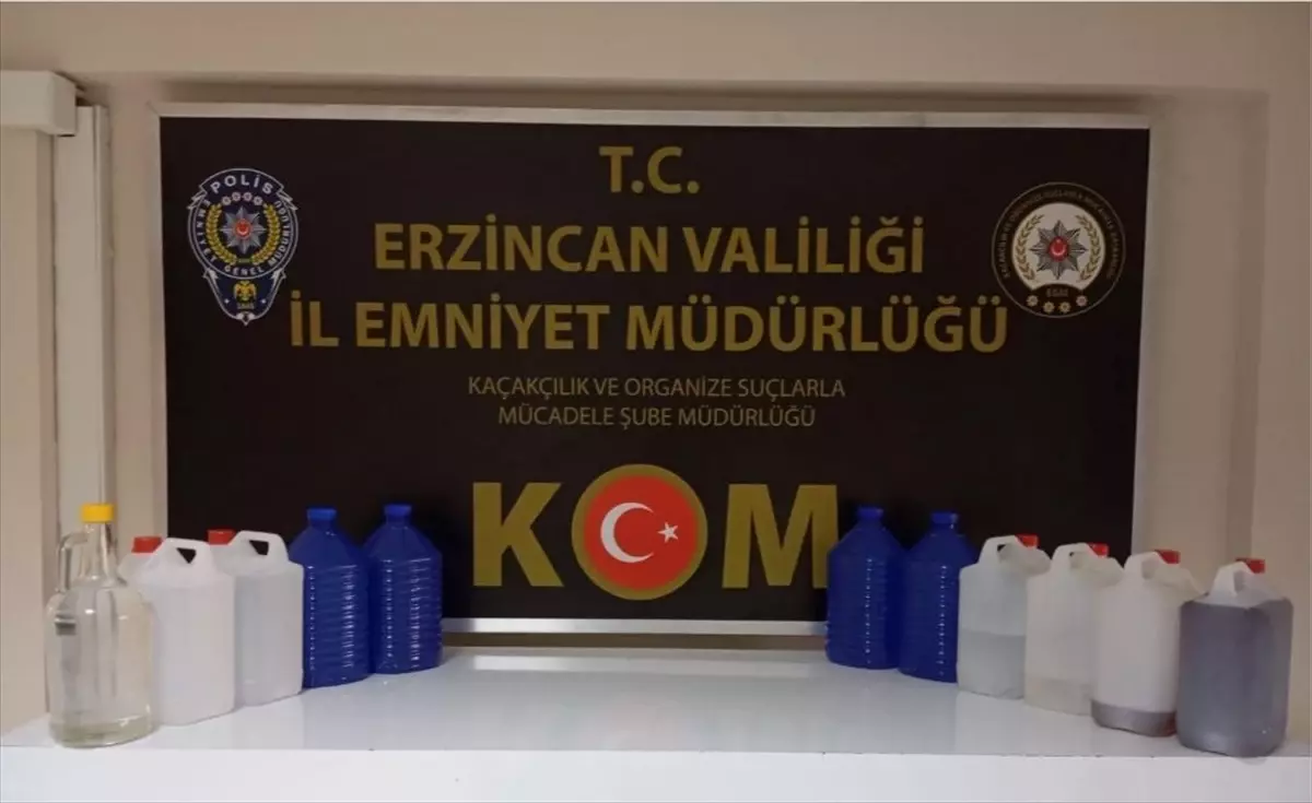Erzincan'da Sahte İçki Operasyonu: 1 Gözaltı