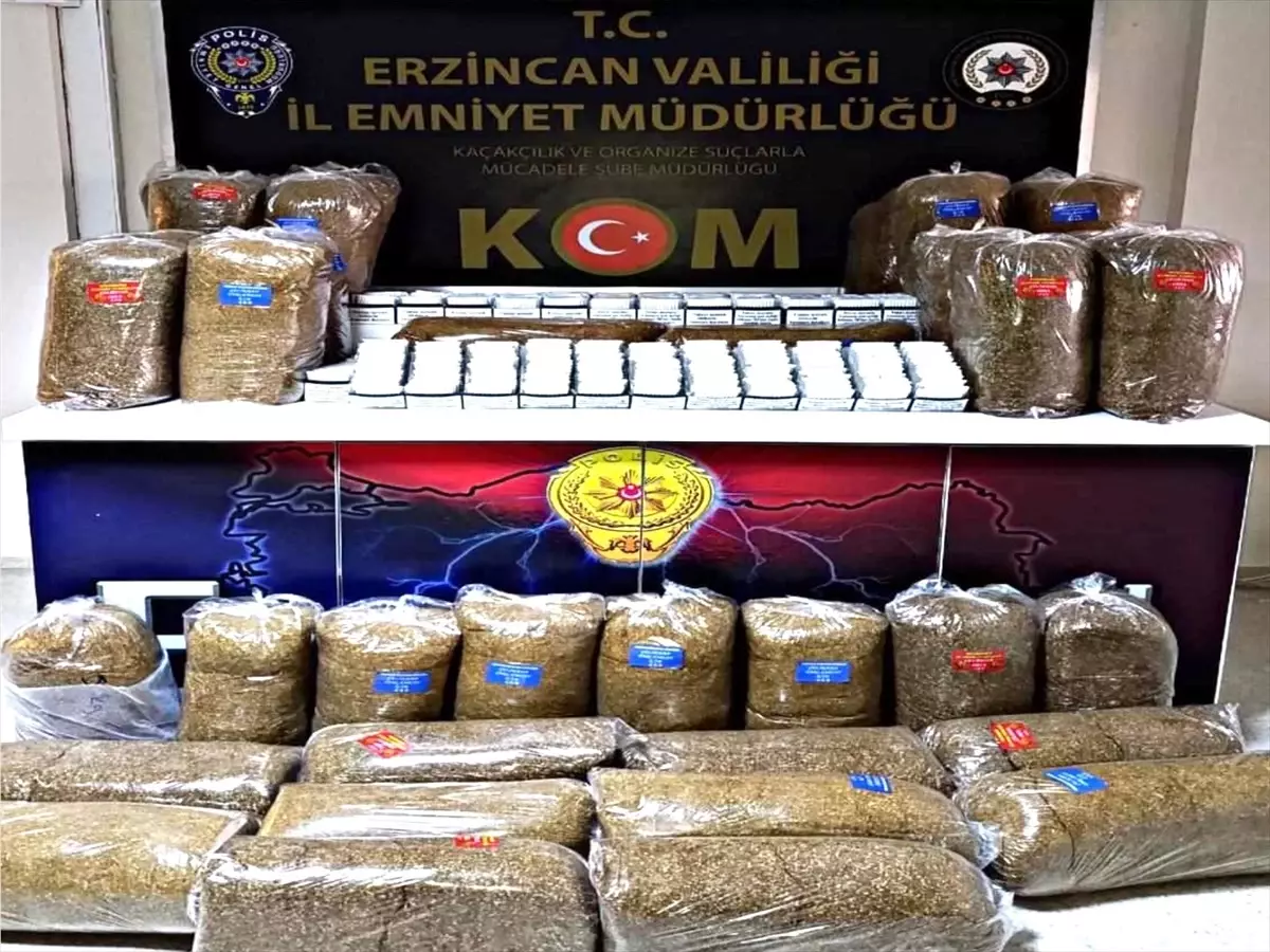 Erzincan'da Tütün ve Sigara Kaçakçılığı Operasyonu: 1 Gözaltı