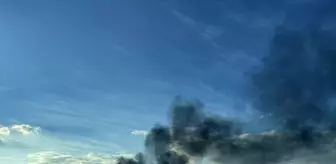 Erzurum'da Boya Üretim Tesisinde Yangın