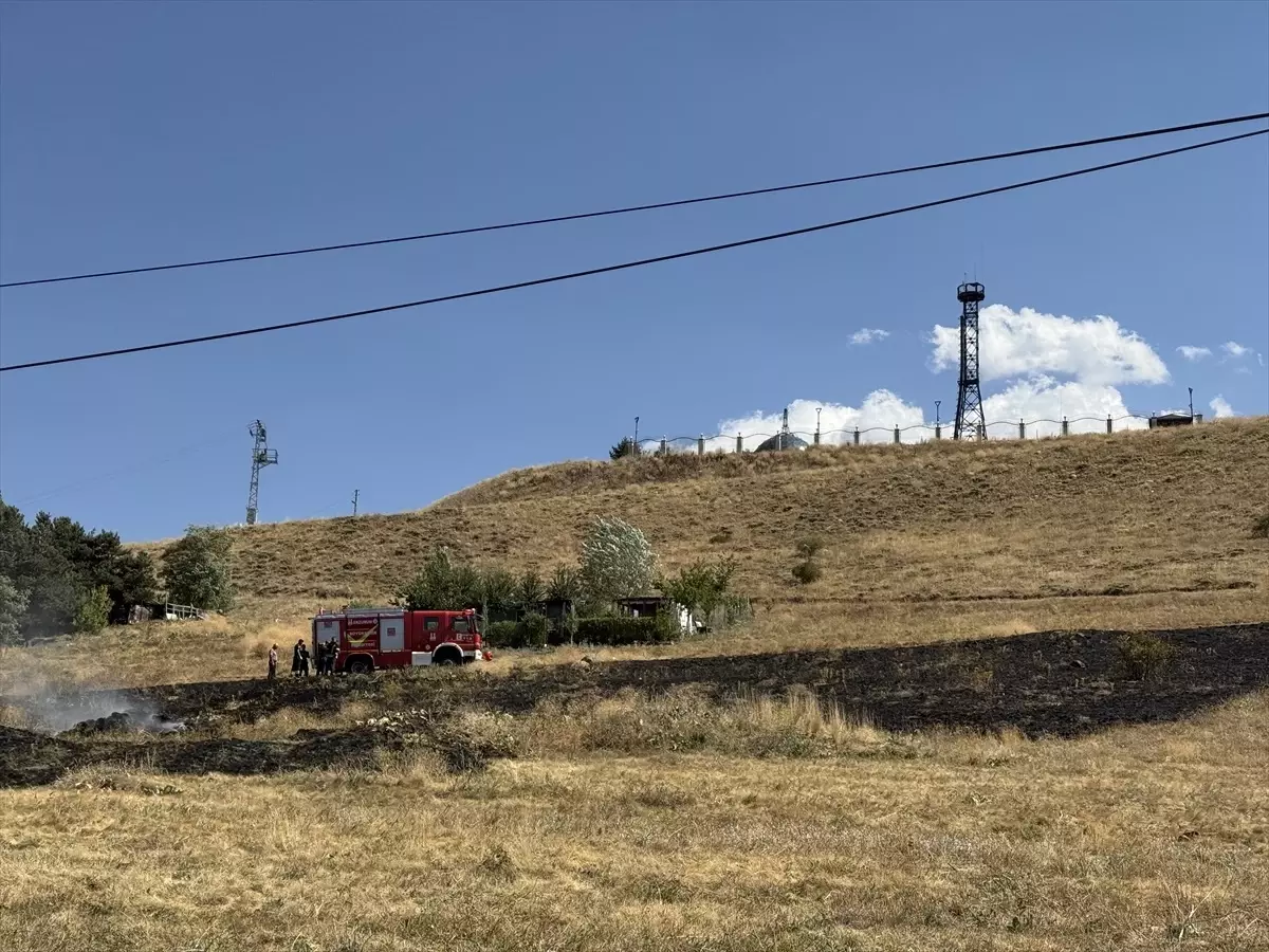 Erzurum'da örtü yangını kontrol altına alındı