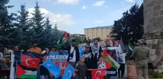 Erzurum'da Sağlıkçılardan Gazze'ye Destek Yürüyüşü