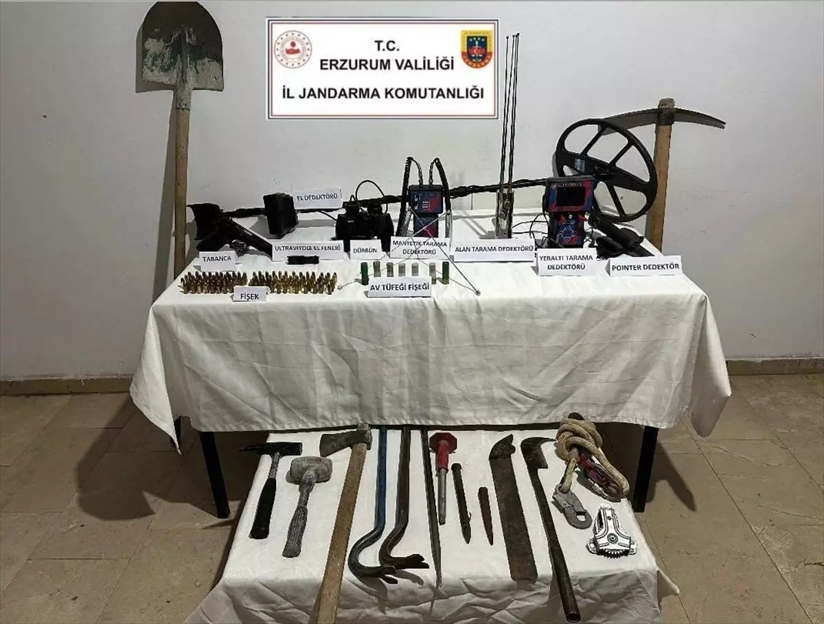 Erzurum İspir'de Tarihi Mirası Koruma Operasyonu: 5 Şüpheli Yakalandı