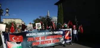 Erzurum'da Sağlık Çalışanlarından Gazze İçin Sessiz Yürüyüş