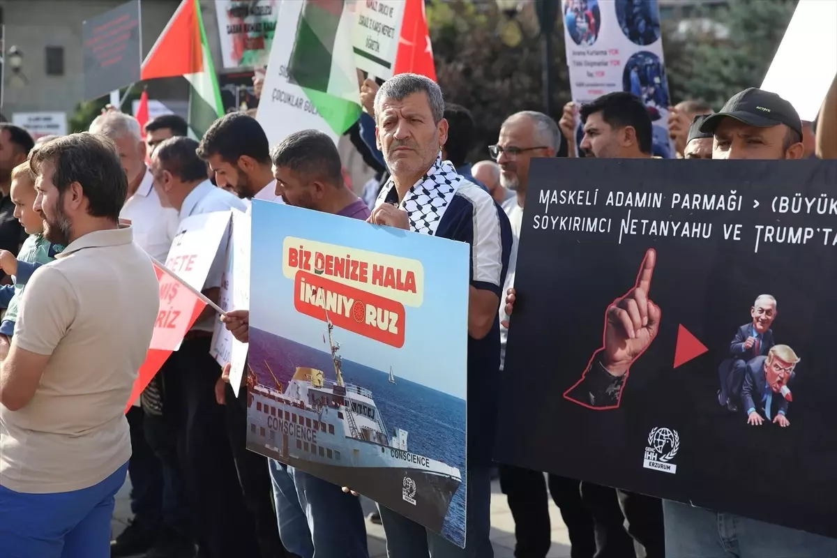 Erzurum'da Filistin'e Destek Yürüyüşü