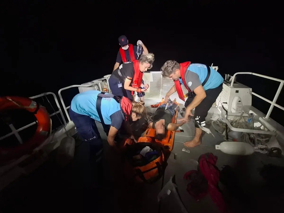 Fethiye Açıklarında Yaralanan Kişi Tıbbi Tahliye Edildi