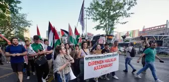 İstanbul'da Filistin Eylem Komitesi'nden İsrail ve İran Protestosu