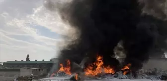 Gaziantep'te geri dönüşüm tesisinde yangın çıktı