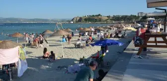 Gelibolu'da Sıcak Havada Plaj Yoğunluğu